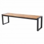 Bancs industriels en acier et acacia, 160 cm (lot de 2)