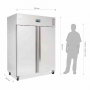 Armoire de congélation inox 1300 L, 2 portes GN 2/1 - Série U