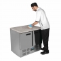 Table froide positive compacte, 2 portes 240 L - Dessus marbre