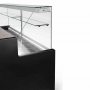 Vitrine réfrigérée droite noire avec réserve, largeur 2500 mm