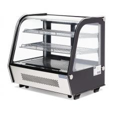 Vitrine de comptoir réfrigérée économe en énergie série G noire 120 L