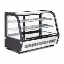 Vitrine de comptoir réfrigérée économe en énergie série G noire 160 L