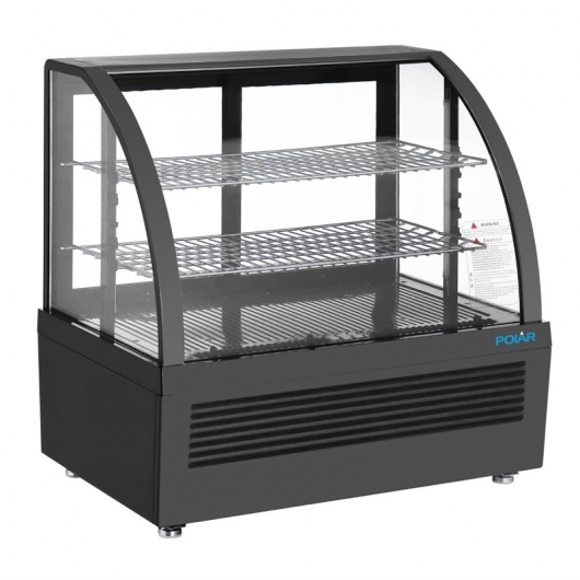 Vitrine réfrigérée de comptoir série C noire 100 L