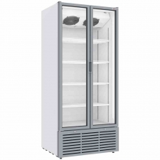 Vitrine ventilée positive 804 L 2 portes battantes blanche