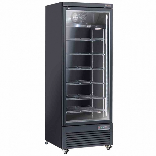 Vitrine frigorifique verticale 1 porte 615 L noire
