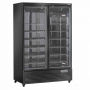 Vitrine frigorifique verticale 2 portes 1085 L noire