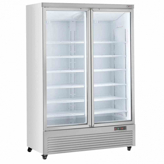 Vitrine frigorifique verticale 2 portes 1085 L blanche