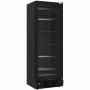 Vitrine ventilée négative vitrée 382 L 5 niveaux fixes noire