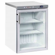Congélateur statique porte vitrée 200 L blanc