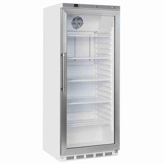 Armoire frigorifique GN 2/1 porte vitrée ventilée 600 L blanc