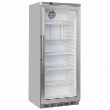 Armoire frigorifique GN 2/1 porte vitrée ventilée 600 L acier inox