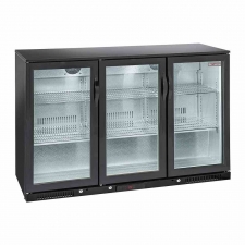 Arrière bar ventilé 3 portes vitrées battantes