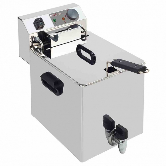 Friteuse de table électrique 10 L + robinet de vidange