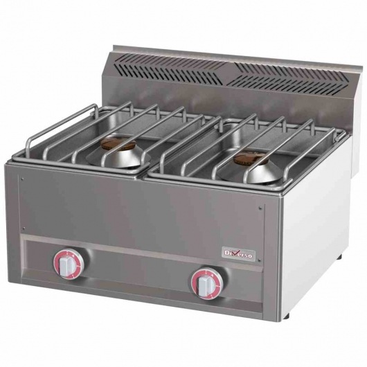Fourneau 2 feux 8 kW surpuissants Top