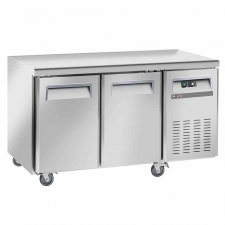 Table de congélation ventilée 2 portes GN 1/1 sur roues 2 avec freins