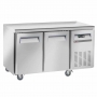 Table de congélation ventilée 2 portes GN 1/1 sur roues 2 avec freins