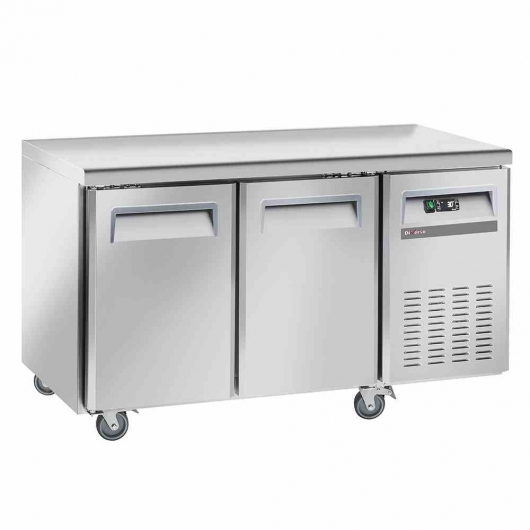 Table frigorifique ventilée 2 portes GN 1/1 sur roues 2 avec freins