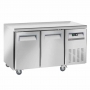 Table frigorifique ventilée 2 portes GN 1/1 sur roues 2 avec freins