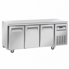 Table frigorifique ventilée 3 portes GN 1/1 sur roues 2 avec freins