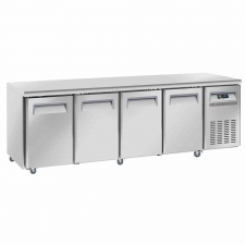 Table frigorifique ventilée 4 portes GN 1/1 sur roues 2 avec freins
