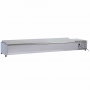 Vitrine à ingrédients 10x GN 1/4-150 mm avec couvercle inox