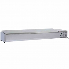 Vitrine à ingrédients 9x GN1/3-150 mm avec couvercle inox