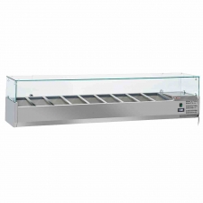 Vitrine à ingrédients 9x GN1/3-150 mm avec vitre