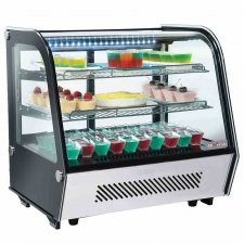 Vitrine réfrigérée de table 3 niveaux vitre bombée L. 695 mm