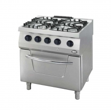 Fourneau gaz sur four électrique GN 2/1 2 + 2 brûleurs 6 & 7,5 kW