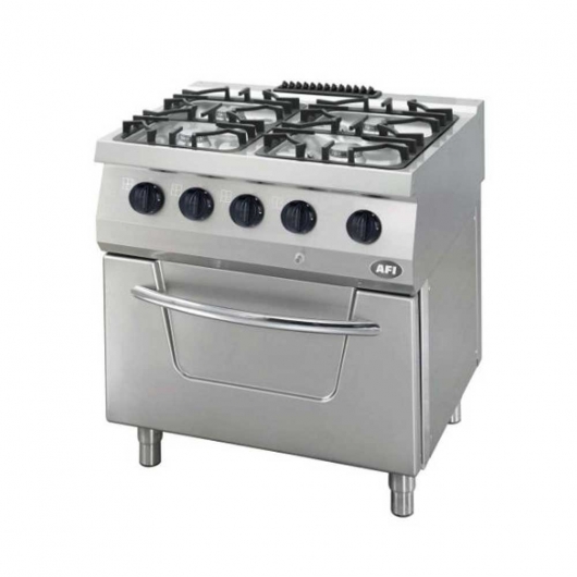 Fourneau gaz sur four électrique GN 2/1 2 + 2 brûleurs 6 & 7,5 kW