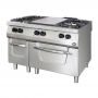 Fourneau gaz sur four gaz 4 brûleurs 6 kW + plaque coup de feu