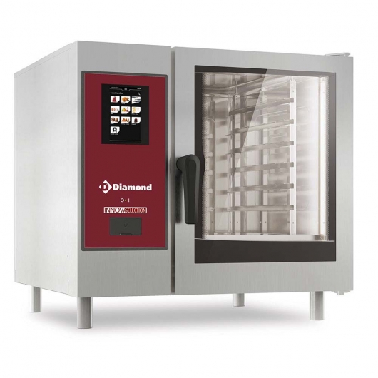 Four gaz TOUCH vapeur boiler / convection 6 x GN 1/1 + cleaning