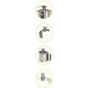Accessoire cuve suplémentaire, couteau, et lame pour Blixer 3