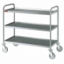 Chariot de service en inox 3 niveaux