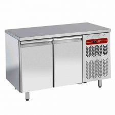 Table de congélation dessus inox central, 2 portes