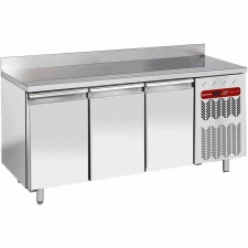 Table de congélation dessus inox mural, 3 portes