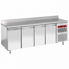 Table de congélation dessus inox mural, 4 portes