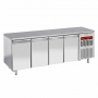 Table de congélation dessus inox central, 4 portes
