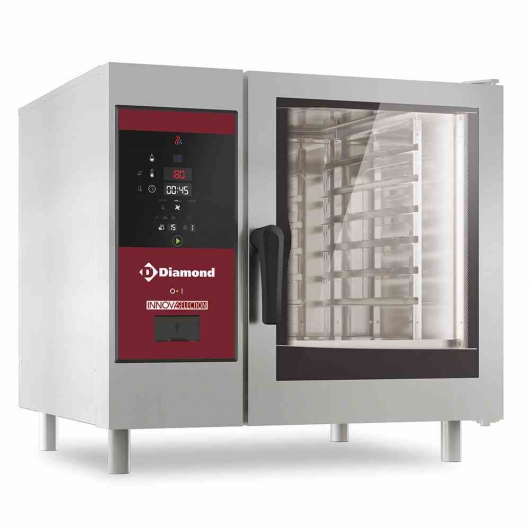 Four mixte gaz 6 GN 1/1, auto-clean et commandes sensitives