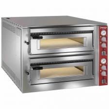 Four à pizzas électrique 2 chambres 2 x 6 pizzas Ø 350 mm