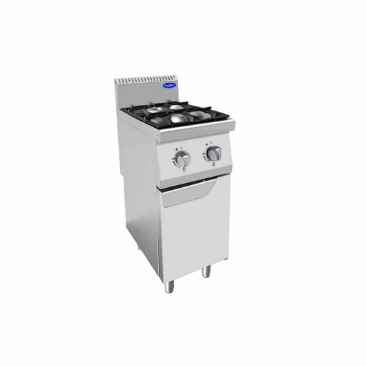 Fourneau gaz sur placard 2 feux vifs 2 x 7 kW