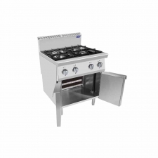 Fourneau gaz sur placard 4 feux vifs 4 x 7 kW