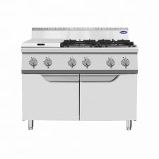 Fourneau gaz sur placard 6 feux vifs 6 x 7 kW