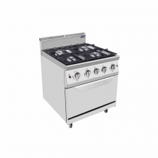 Fourneau gaz sur four 4 feux vifs 4 x 7 kW