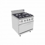 Fourneau gaz sur four 4 feux vifs 4 x 7 kW