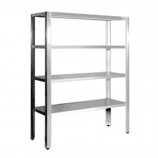 Étagère AISI 304 sur pieds L. 800 mm