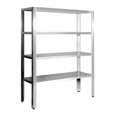 Étagère perforée AISI 304 sur pieds L. 800 mm