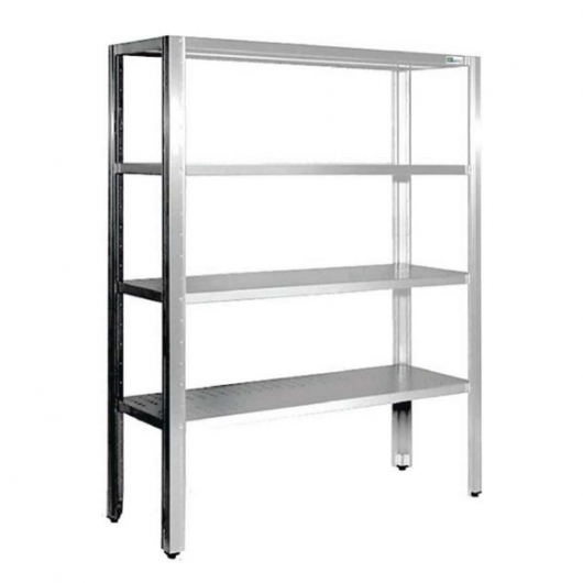 Étagère perforée AISI 304 sur pieds L. 1100 mm