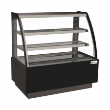 Vitrine pâtissière bombée 2 étagères L. 1200 mm
