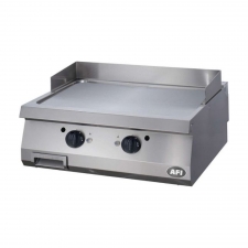 Plancha gaz lisse, deux zones de cuisson en acier 14 KW